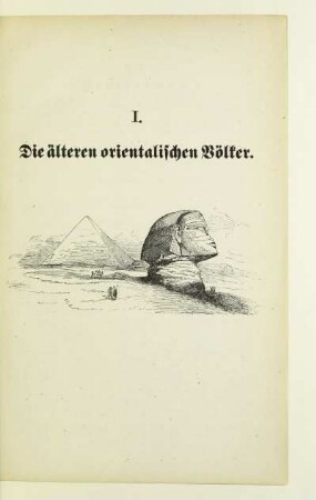 I. Die älteren orientalischen Völker