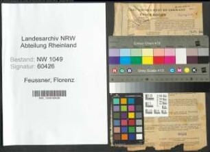 Entnazifizierung Florenz Feussner , geb. 22.06.1900 (Lehrer)