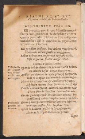 Psalmi XX. Et XXI. Carmine redditi ab Eobano Hesso.