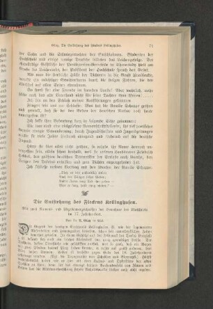Die Entstehung des Fleckens Kellinghusen.