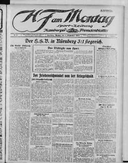 Hamburger Fremdenblatt, HF am Montag