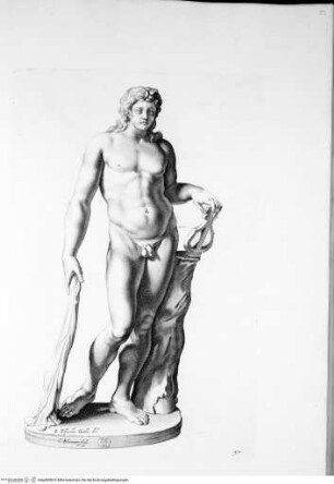 Galleria Giustiniana del marchese Vincenzo Giustiniani. 2 Bände., 1. Band, Tafel 57: Apollo con Lira (nach der Antike)