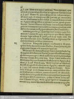 Sextum Temporis spatium constituunt 6. illi anni ...