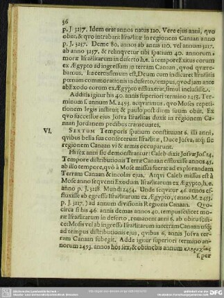 Sextum Temporis spatium constituunt 6. illi anni ...
