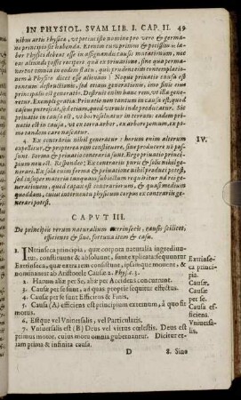 Caput III. De principiis rerum naturalium ...
