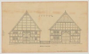 Borgholz (Kreis Warburg): Hof Arens-Schröder. Haupthaus (Nordansicht)