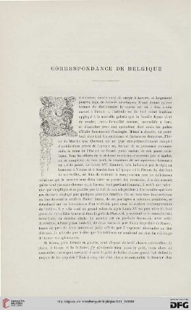3. Pér. 6.1891: Correspondance de Belgique