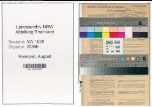 Entnazifizierung August Reimann , geb. 29.04.1895 (Markenmeister)