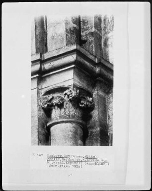 Westliches Kapitell der 5. Arkade von Westen