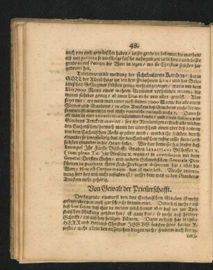 Von Gewalt der Priesterschafft.