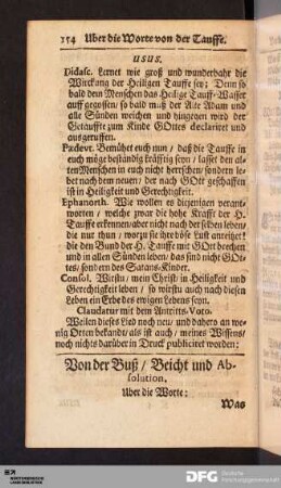 Von der Buß / Beicht und Absolution.