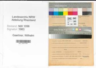 Entnazifizierung Wilhelm Gaertner , geb. 28.03.1903 (Kaufmann)