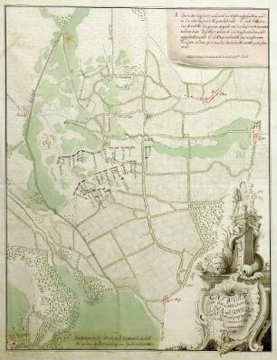 WHK 23 Österreichischer Sukzessionskrieg 1740-1748 bis zum Aachener Frieden: Plan des Feldlagers zwischen Leur und Bomicken (Ginneken), April 1748