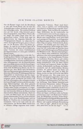 42: Zum Tode Claude Monets