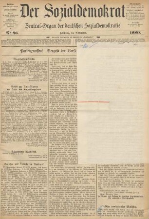 No 46. Sonntag, 14. November. 1880.