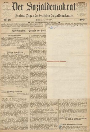 No 46. Sonntag, 14. November. 1880.