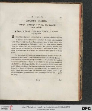 Funfzehntes Fragment