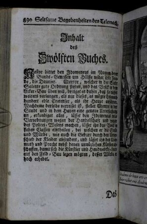 Inhalt des Zwölften Buchs. - Das Zwölfte Buch.
