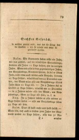 Sechstes Gespräch, in welchen gezeigt wird, was das für Dinge sind die Spakten - wie sie gesucht und wozu sie gebraucht werden