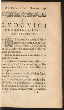 Ad Ludovici Gozadini Consil. Annotationes.