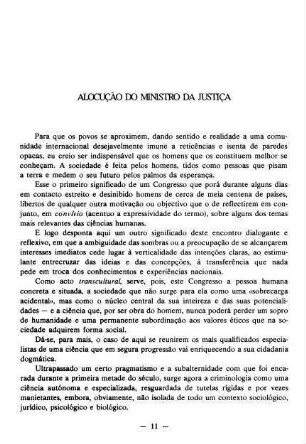 11-12, Alocução do ministro da justiça
