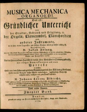 Bd. 2: Musica Mechanica Organoedi