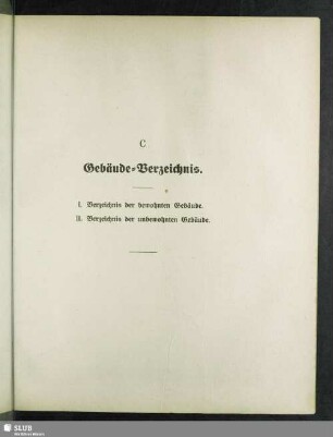 C. Gebäude-Verzeichnis