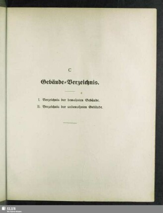 C. Gebäude-Verzeichnis