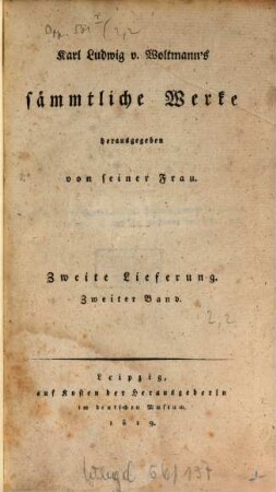 Karl Ludwig v. Woltmann's sämmtliche Werke. 2. Lfg., 2. Bd., Geschichte Großbrittanniens ; Theil 2