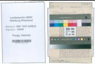 Entnazifizierung Heinrich Pungs , geb. 07.06.1892 (Gestuetrendant)