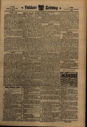 Zweite Ausgabe vom Freitag, den 10. Juni 1910.