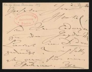 Brief an Heinrich Henkel : 03.11.1880