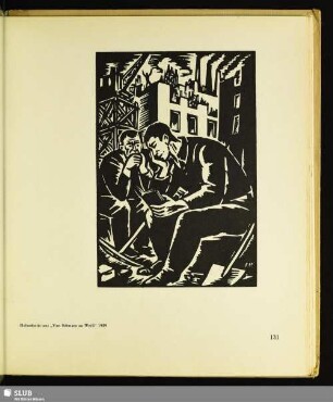 Holzschnitt aus dem Zyklus "Von Schwarz zu Weiß"