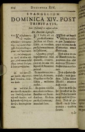 Evangelium Dominica XIV. Post Trinitatis.