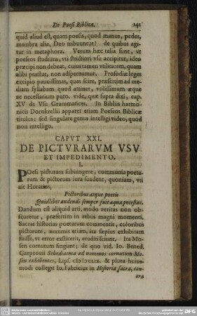 Caput XXI. De Picturarum Usu Et Impedimento