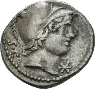 Denar des L. Rustius mit Darstellung eines Widders