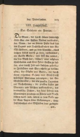 XIII. Hauptstück. Der Gelehrte ein Patriot.