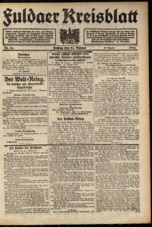 Ausgabe vom Freitag, den 21. Januar 1916.