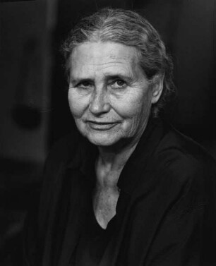 Doris Lessing (1919-2013; britische Schriftstellerin). London, 1992