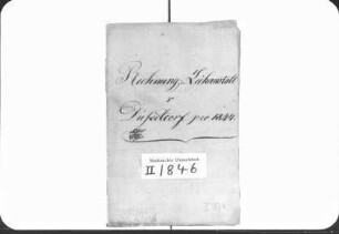 Rechnungen der Leihanstalt für 1844