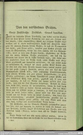 Von den verschiedenen Brühen