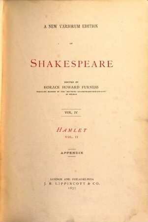 A new variorum edition of Shakespeare. 4,2