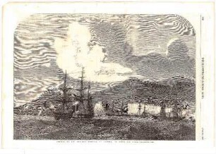 Arrival of the gun-boat flotilla at Madeira, en route for China