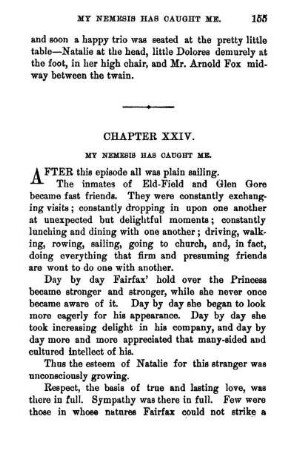 Chapter XXIV. My Nemesis Has Caught Me.