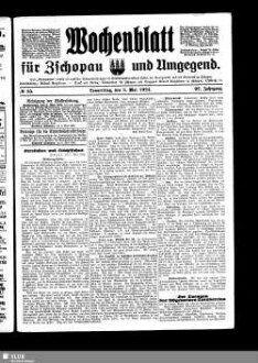 Wochenblatt für Zschopau und Umgegend : Zschopauer Tageblatt u. Anzeiger