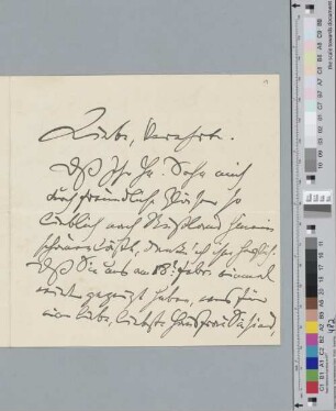 Brief an Laura von Beckerath