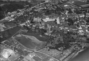 Dohna, Ansicht der Stadt von Südosten, Luftaufnahme
