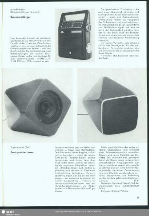Lautsprecherboxen : VIII. Kunstaustellung der DDR
