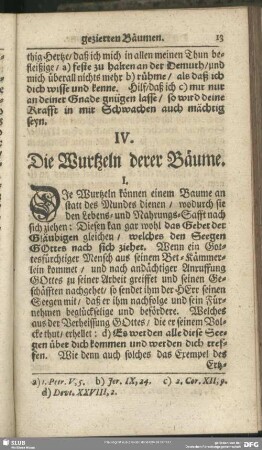 IV. Die Wurtzeln derer Bäume