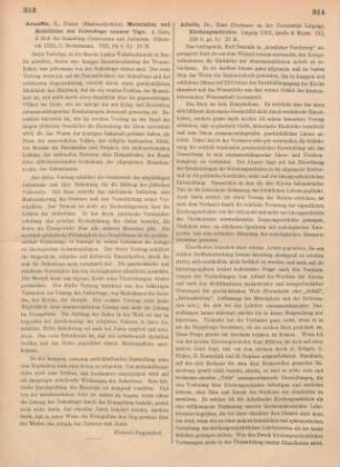 314-315 [Rezension] Achelis, Hans, Kirchengeschichte